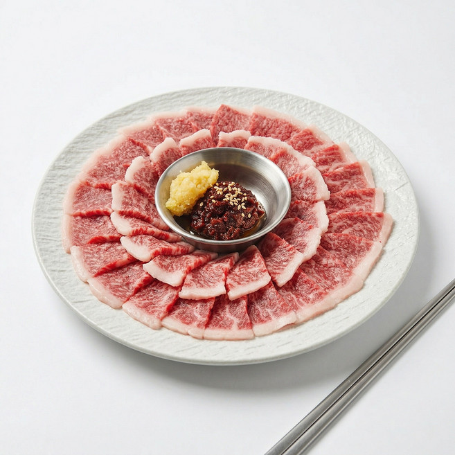 새롬한우 1++등급 차돌사시미 생차돌 덩어리 육회 150g, 1개