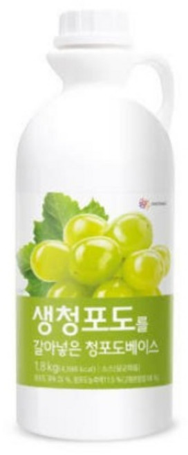 대상 생청포도를 갈아넣은 청포도베이스, 1.8kg, 1개