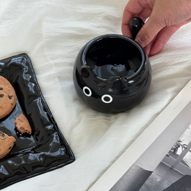 모락모락 식빵냥 홈카페 머그컵 코스터, 1세트, 탄냥이