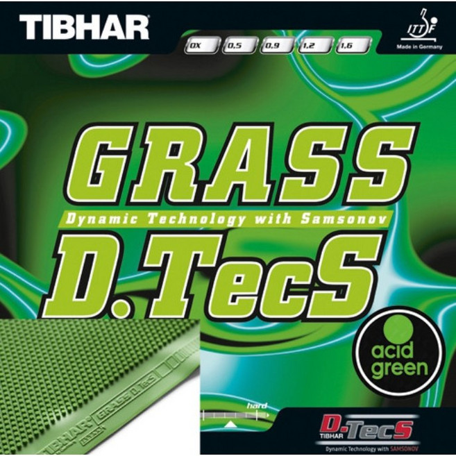 티바 그래스 디텍스 OX 탁구러버 돌출/핌플-적 흑 그린, 흑색OX, 1개