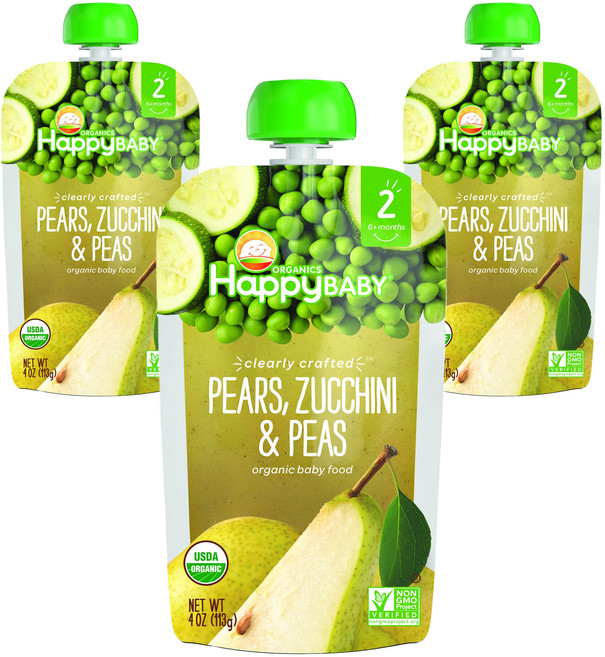 해피베이비 클리어리 크래프티드 어린이 스무디 113g, 3개