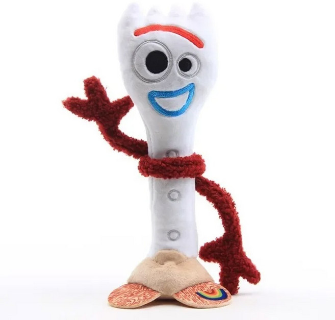 호랑이 인형 디즈니 토이 스토리 4 불즈 아이 말 봉제 장난감 만화 애니메이션 포키 오리 토끼 햄용 돼지 남아용 생일 선물, 28cm Forky, 1개