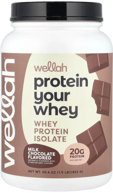 Wellah Protein Your Whey 분리유청단백질 밀크 초콜릿 852g(1.9lb) Wellah (웰라), 861 g, 1개, 852g - 쿠팡