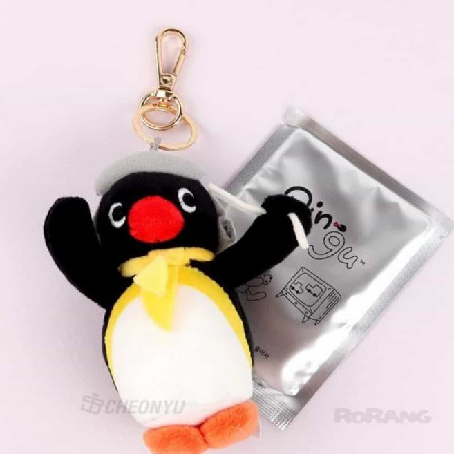로랑마켓 핑구 지휘자 가방고리 랜덤카드 인형키홀더 캐릭터키링 인형키링