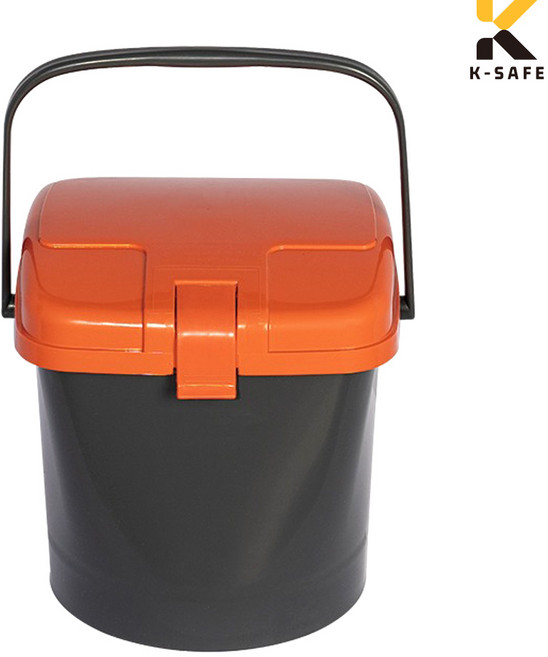 10L 음식물쓰레기통 음식물 수거함, 10L (진회색+주황색), 1개