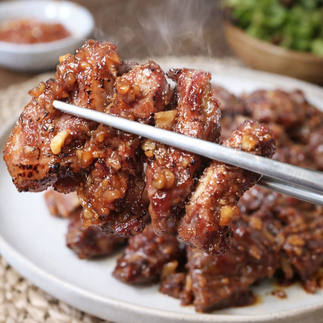 [한정특가]마늘양념 소갈비살 구이용, 1개, 200g