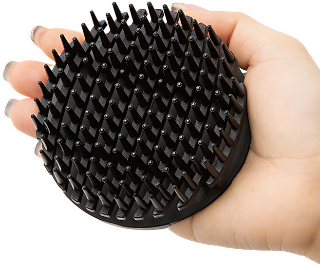 생활공식 121개 돌기 두피 마사지 샴푸 브러쉬, 블랙, 1개