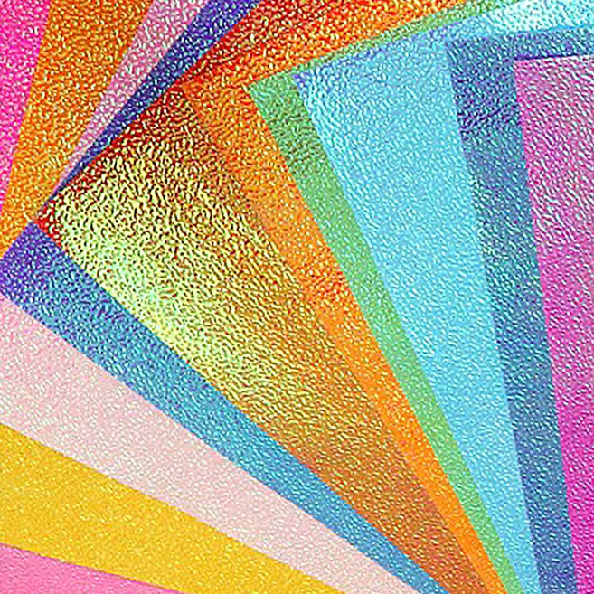 무지개 반짝이 펄 색종이 칼라 종이접기 색상지 50매, 50개