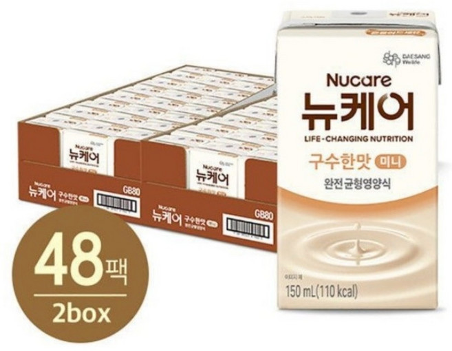 뉴케어 균형영양조제식 구수한맛 유동식 부모님 식사대용 영양식 환자식 선물, 48개, 150ml