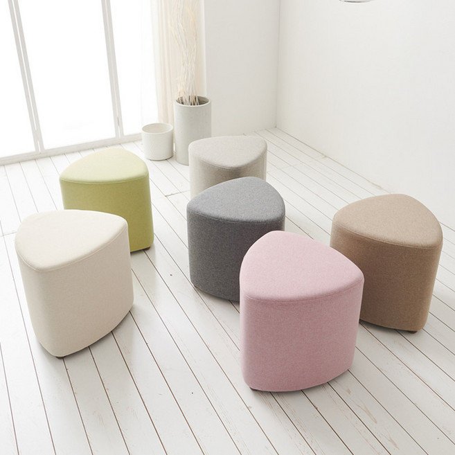 나무뜰 코젯 삼각 스툴 화장대 의자 SRS003C, 진그레이