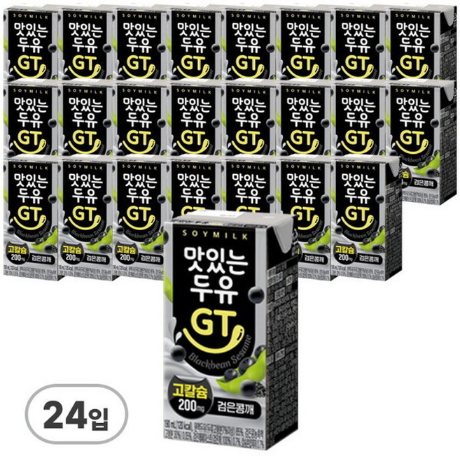 남양유업 맛있는 두유 GT 고칼슘 검은콩깨 190ml 24개