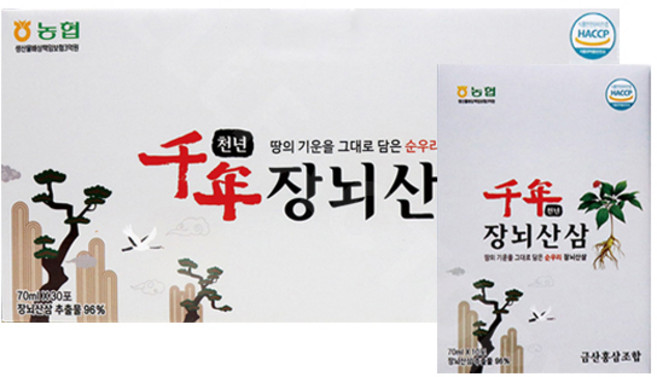 금산홍삼조합 천년장뇌산삼, 30개, 70ml