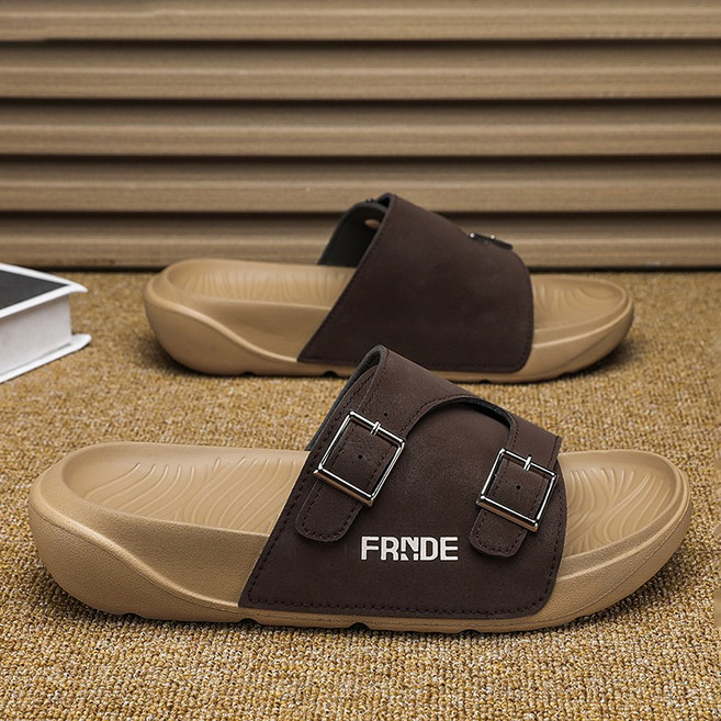 아와유키 프라이드 데일리 버클 벨크로 남성 슬리퍼