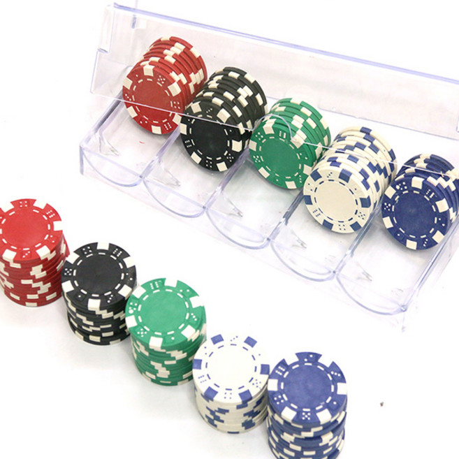 카지노칩 중급형 100P+케이스 포커칩 /홀덤칩/주사위칩