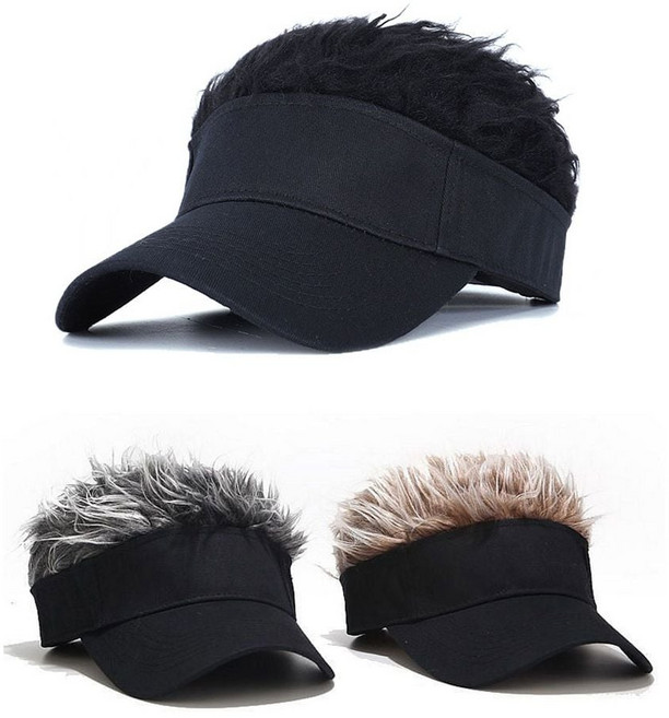 마이찰리_ 패션 골프썬캡 인모달린 모자 가발달린모자 가발 여름모자 등산모자 골프모자 남자모자 _Mycharlie, 블랙브라운, 1개