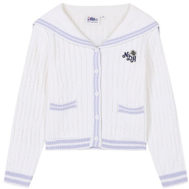 [NBA키즈 매장 정품] NBA 여아 세미 크롭 세일러 가디건