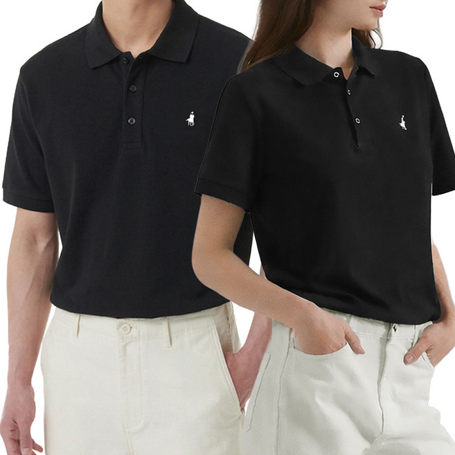 [빅히트 패션] PK 카라티 남여공용 쿨 투버튼 아이스 반팔 티셔츠