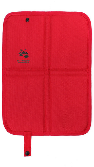 프레쉬윈드 2단접이식 1인방석 등산 캠핑 쿠션방석 양면 휴대용, 레드