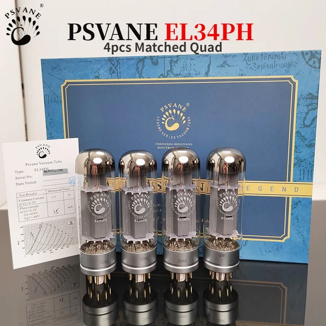 PSVANE EL34PH 진공관 업그레이드 하이파이 오디오 밸브 튜브 앰프 키트 DIY 매치 쿼드 EL34C EL34B 6P3P 6, 03 4pcs Matched Quad