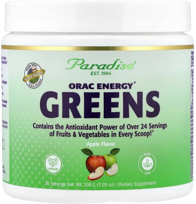 Paradise Herbs ORAC Energy® 그린스 사과 200g(7.05oz) PAR-77917, 베지 캡슐, 1개, 200g - 쿠팡