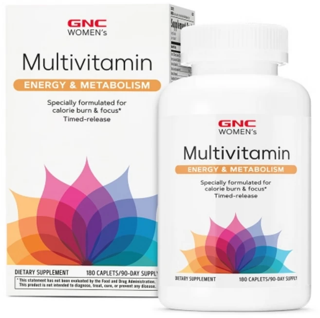 GNC 우먼스 멀티비타민 에너지 메타볼리즘 (180정 caplets) GNC Womens Multivitamin Energy & Metabolism 180 caplets, 180정, 1개 - 쿠팡