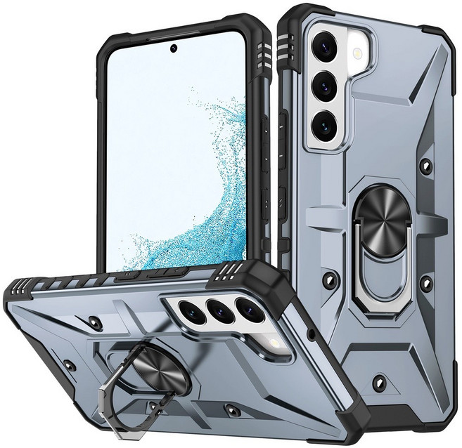軍規防摔手機殼 指環防摔殼 保護殼 適用於 Galaxy A36 A26 A56 A55 A54 A34 A53 灰色