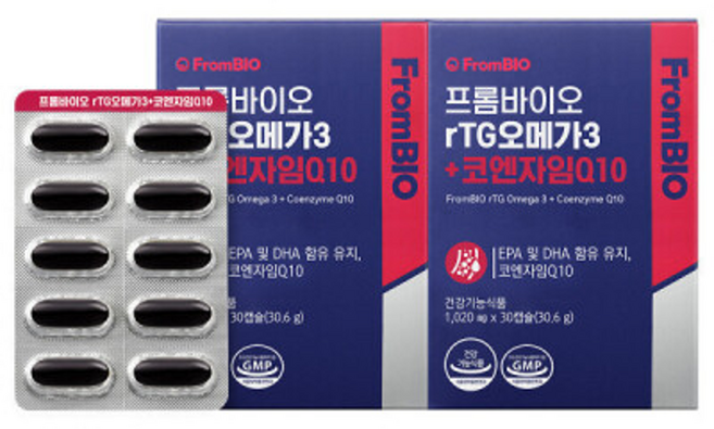 프롬바이오 rTG오메가3 + 코엔자임Q10 30.6g, 30정, 2개