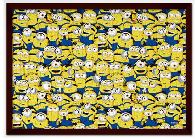 500피스 직소퍼즐 미니언즈 와글와글 (액자옵션선택) AL5313, 1개, 퍼즐+슬림우드앤틱 직소퍼즐액자포함, 500조각