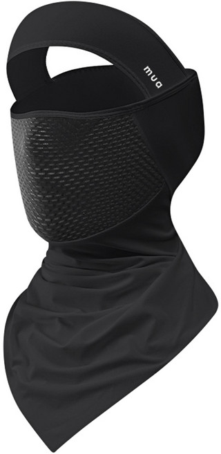 무아 99% 자외선차단 냉감 헤어밴드형 쿨마스크 UV차단 여름 스포츠 넥마스크, 블랙, 1개