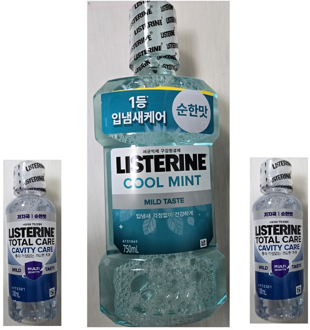 리스테린 쿨민트 마일드 순한맛 750 + 100ML+100ML, 1개, 950ml