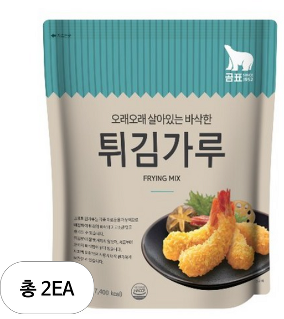 곰표 튀김가루, 2kg, 2개