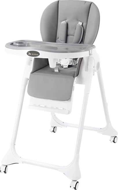 Mykidz多功能折疊兒童餐椅 新生兒適用 可坐可躺 承重30kg, 伯爵灰