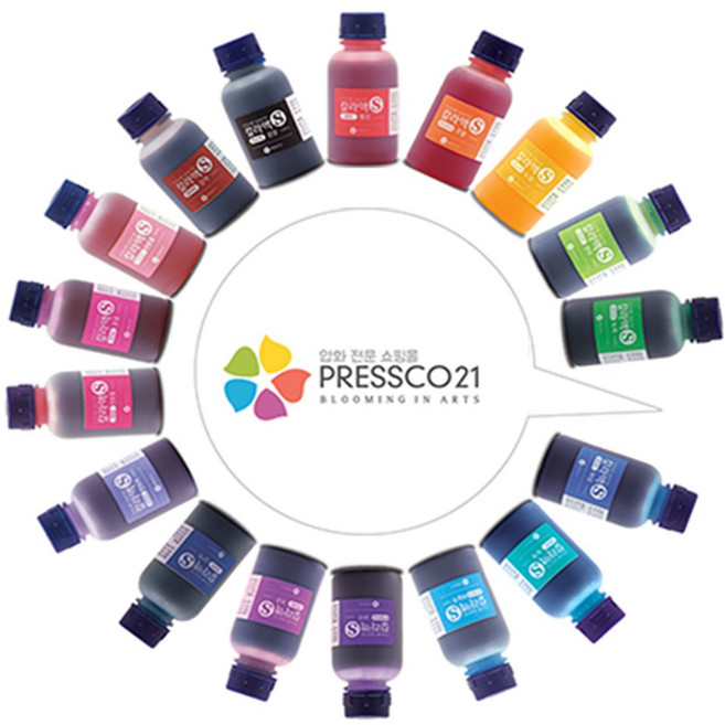 압화 만들기 꽃 물올림 보존화 드라이플라워 안개용액 프레스코21 칼라액시리즈 빨강, 녹색