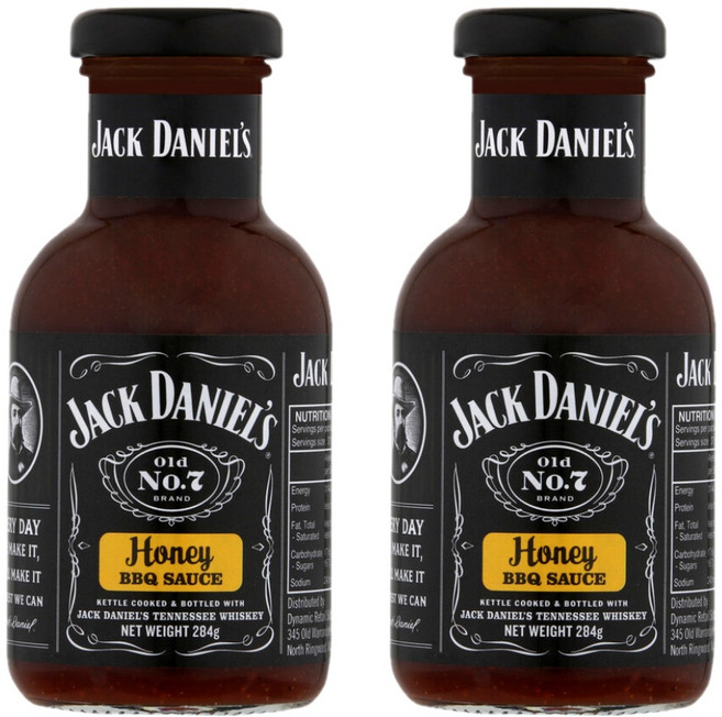 잭 다니엘 허니 바베큐 소스 Jack Daniels Honey BBQ Sauce, 284g, 2개