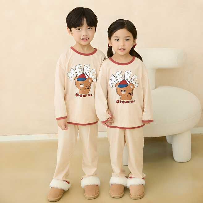 olomimi 童款9分Merci棉質居家上衣褲子套裝