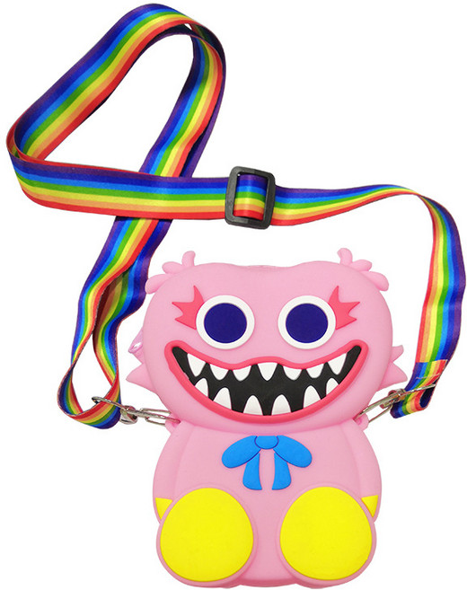 블루 핑크 괴물 굿즈 뽁뽁이 푸쉬팝 팝잇 가방 열쇠고리, 1개, 팝잇가방(핑크괴물)