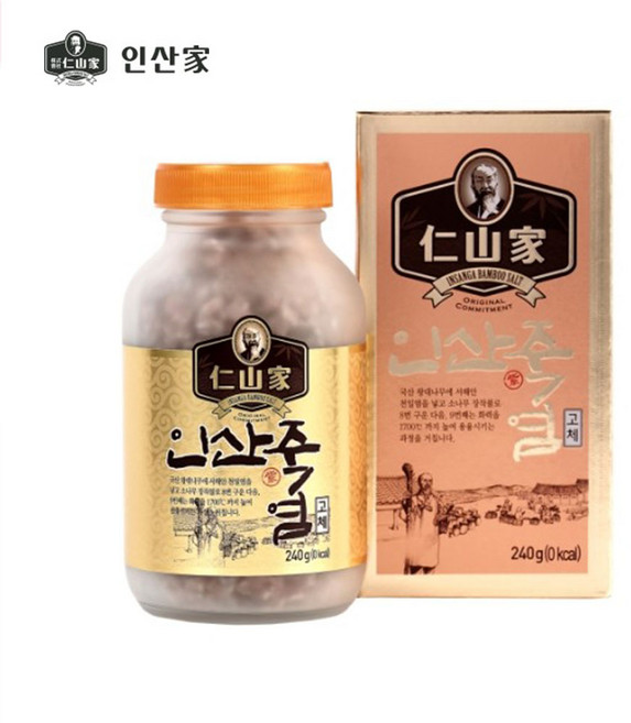 인산가 9회 자죽염 고체 240g + 8g x 3개(증정) + 다양한 샘플 / 죽염본가 9번구운 인산죽염 / 자죽염고체, 1개