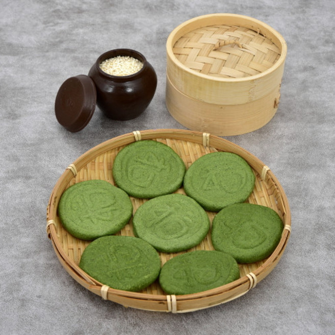 행운떡집 담백한 모싯잎 개떡, 1개, 1g, 찐 개떡(20개)