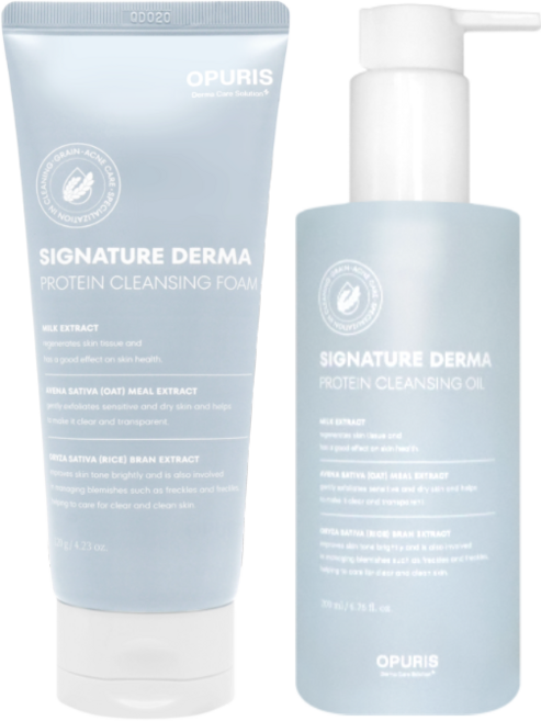 [오푸리스]프로틴 클렌징 세트(오일 폼) 저자극 약알칼리 지성피부용 클렌저, 1세트