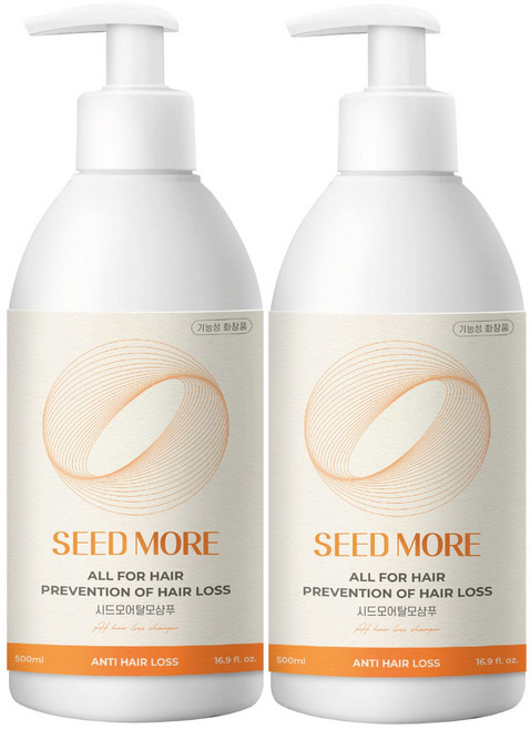 시드모어 탈모 샴푸 두피 비듬 약산성 각질 미용실, 2개, 500ml