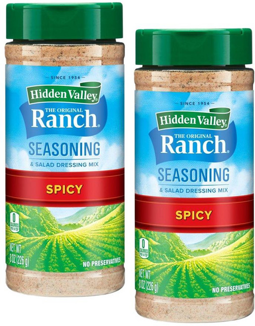 히든벨리 스파이시 오리지널 랜치 시즈닝 샐러드 드레싱 믹스 Hidden Valley Spicy Original Ranch Seasoning, 2개, 226g