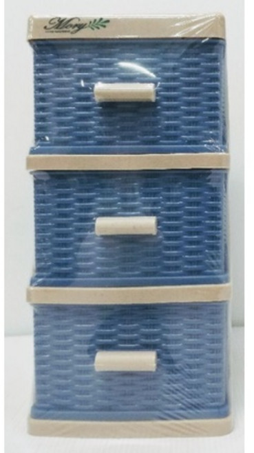 茂盛 藤木 抽屜櫃 桌上櫃, 藍色,712收納盒