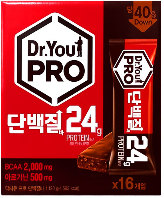 닥터유 프로 단백질 바 16p, 1.12kg, 1개