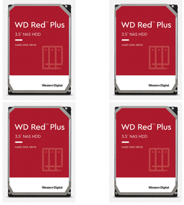 웬디 WD RED PLUS 10TB NAS 하드디스크 WD101EFBX 정품 4개 패키지