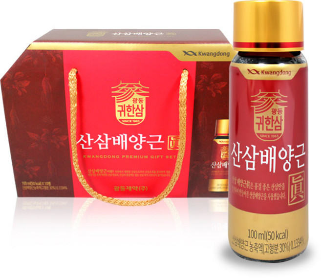 광동 산삼진액 배양근 선물세트 100ml, 40개