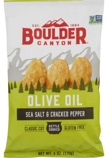 볼더 캐년 케틀 조리 감자 칩 100% 올리브 오일로 조리 Boulder Canyon Kettle Cooked Potato Chips Cooked in 100% Olive Oi, N/A, 1개