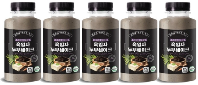 흑임자 두부쉐이크, 5개, 250ml