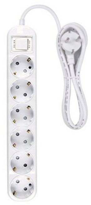 오성정밀 접지 멀티탭 6구, 2.5m, WHITE, 8개
