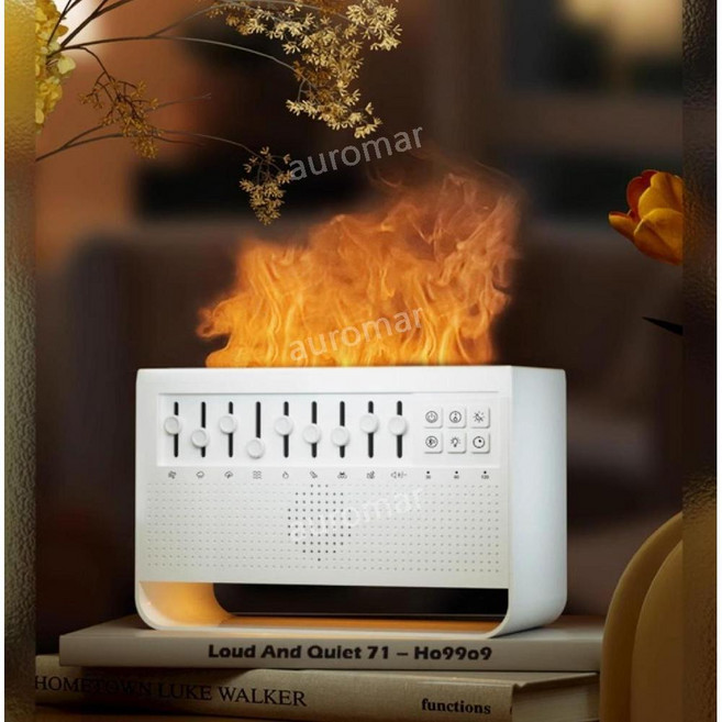 5 in 1 수면 백색소음기 디퓨져/불꽃 무드등/블루투스 스피커/가습기