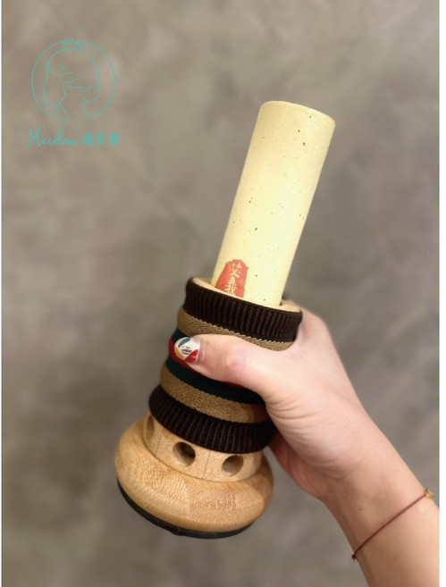 砭石艾灸刮痧罐+艾柱一條, 1個